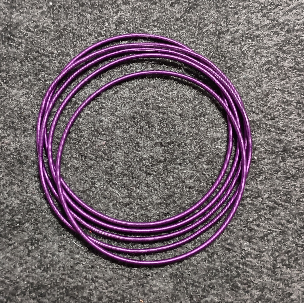Guitar String Stretch Bracelets - Five (5) Purple